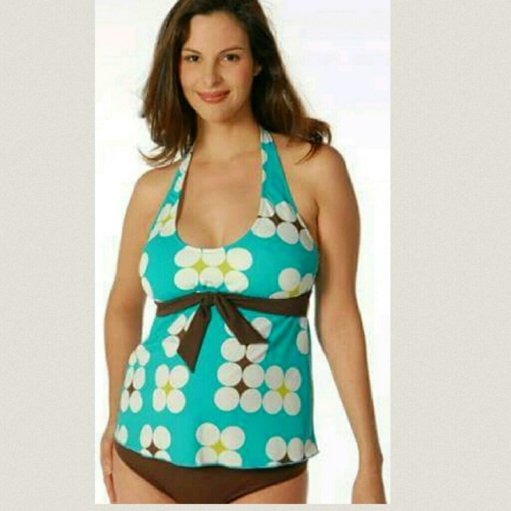 Designer Maternity Tankini M Swimsuit NWT NEW